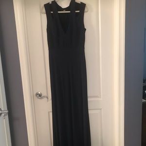 Chic navy gown with cut outs